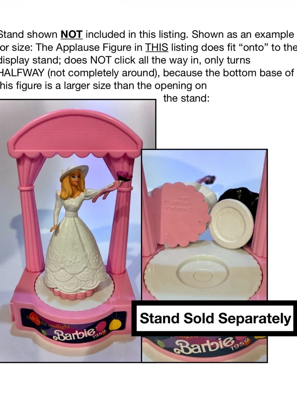 Vintage Barbie Bride Figure, PVC, by Applause, 1990